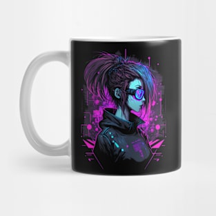 Cyberpunk Hacker Emo/Scene Girl Graphic Mug